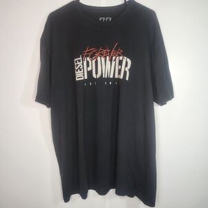 Men's Diesel Power Black Short Sleeve T-Shirt, 3XL